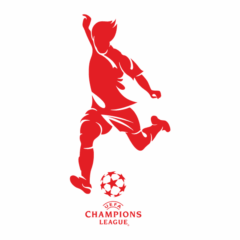 Casa si Gradina - Decoratiuni - Stickere decorative - Sticker decorativ pentru perete, cu fotbalist, Uefa Champions League, Rosu, 117x55 - Infinity.ro