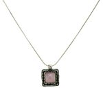 Bijuterii si Accesorii - Pentru ea - Coliere - Colier cu pandantiv, Israel, din argint 925 cu cuart, roz - Infinity.ro