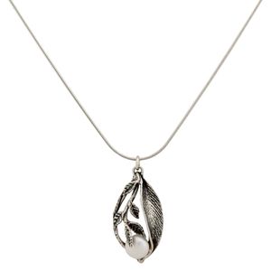 Colier cu pandantiv, Israel, din argint 925 cu perla de cultura, silver