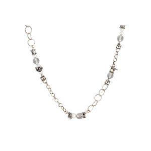Colier cu pandantiv, Israel, din argint 925 cu perle, cristale de stanca