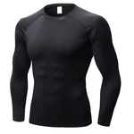 Sport si Outdoor - Echipament Sportiv - Imbracaminte sport - Bluze sport - Bluza fitness de compresie, neagra, S - Infinity.ro