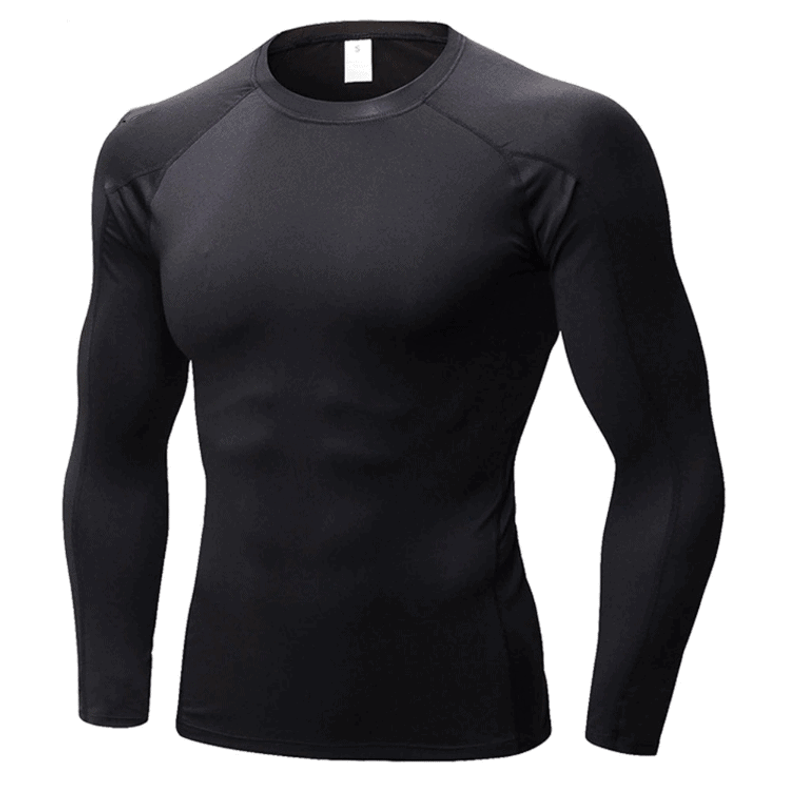 Sport si Outdoor - Echipament Sportiv - Imbracaminte sport - Bluze sport - Bluza fitness de compresie, neagra, S - Infinity.ro