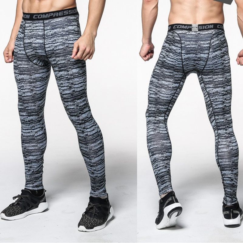 Sport si Outdoor - Echipament Sportiv - Imbracaminte sport - Colanti sport - Colanti de compresie, barbati, model, dungi, XL - Infinity.ro