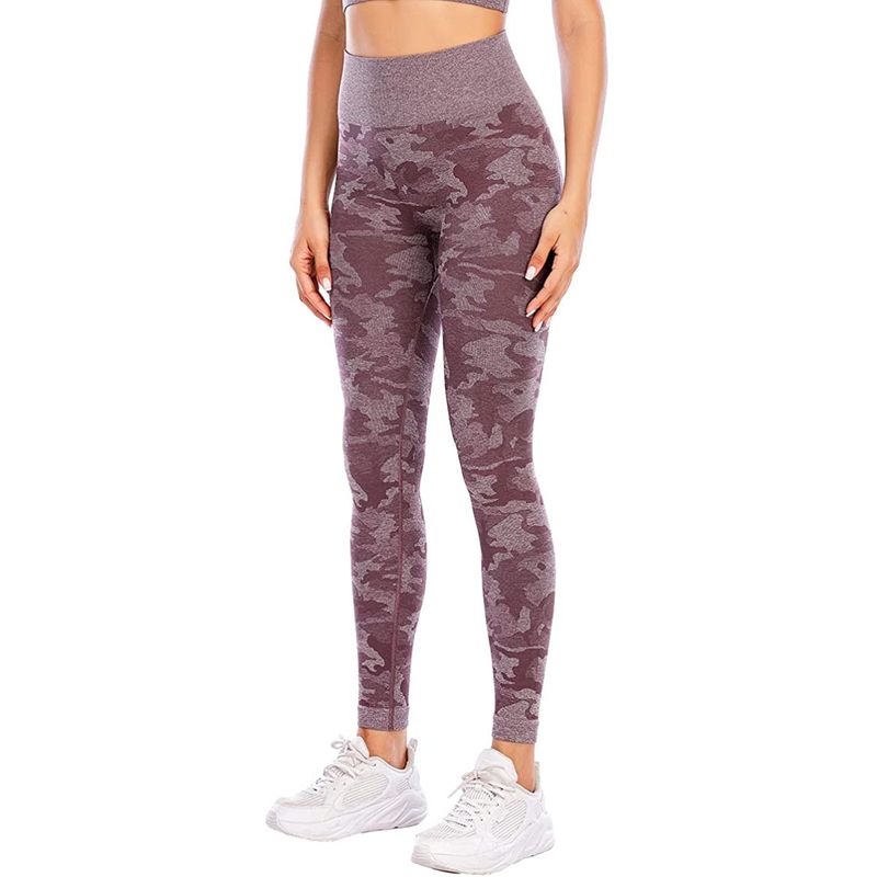Sport si Outdoor - Echipament Sportiv - Imbracaminte sport - Echipamente complete - Set fitness, dama, camuflaj, roz inchis, S - Infinity.ro