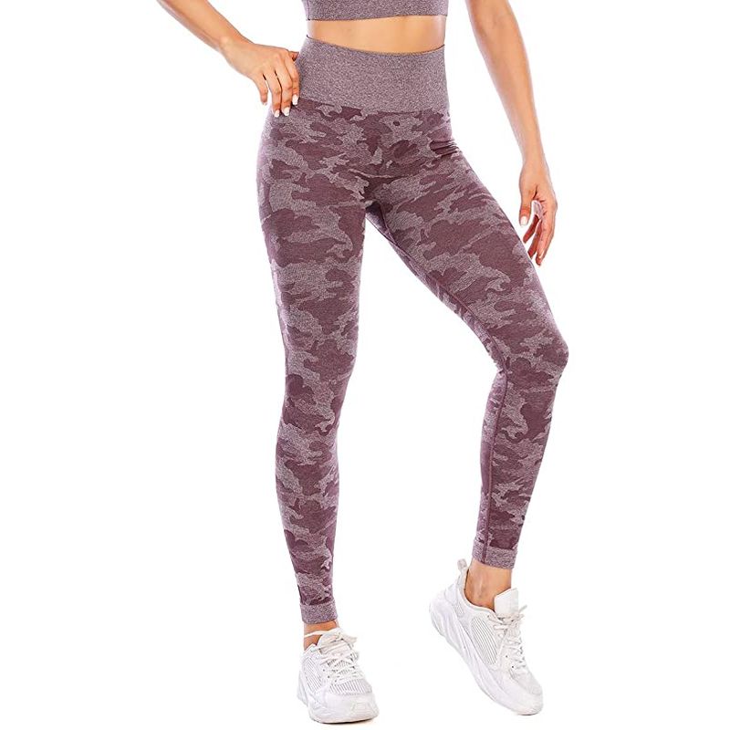 Sport si Outdoor - Echipament Sportiv - Imbracaminte sport - Echipamente complete - Set fitness, dama, camuflaj, roz inchis, S - Infinity.ro