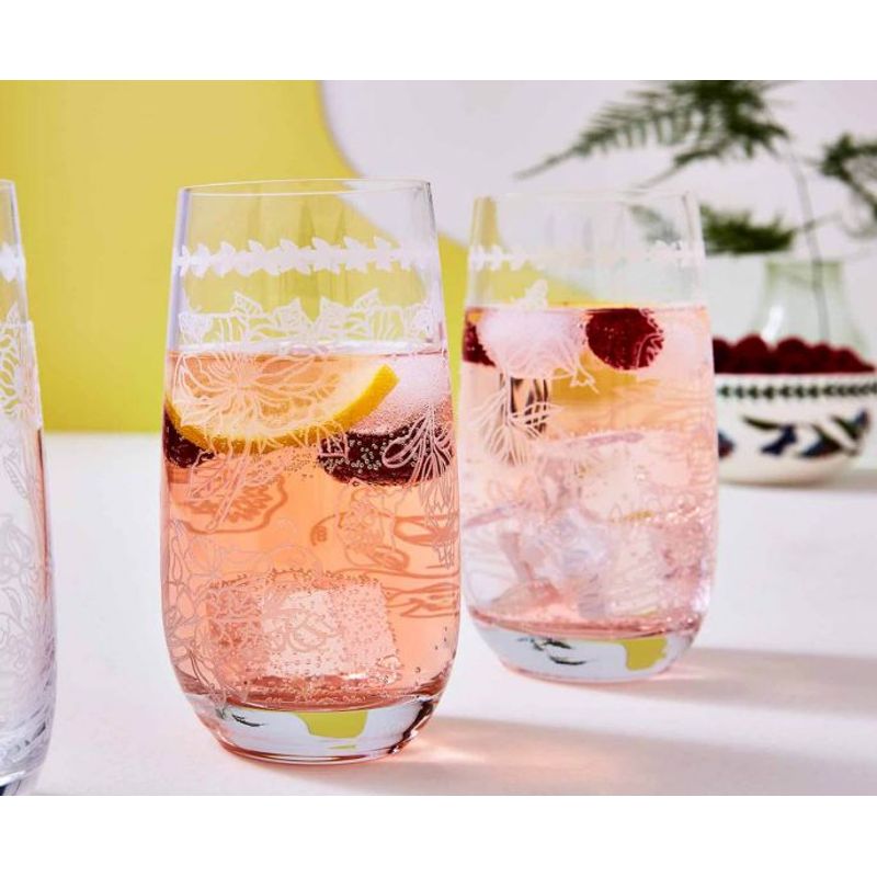 Casa si Gradina - Bucatarie si vesela - Cani si pahare - Pahare - Set 4 pahare suc/apa colectia Botanic Garden - Infinity.ro