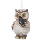 Casa si Gradina - Decoratiuni - Decoratiuni de sezon - Ornament brad Bufnita, 7.5  cm, ceramica, maro - Infinity.ro