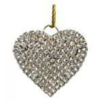 Casa si Gradina - Decoratiuni - Decoratiuni de sezon - Ornament brad model bijuterie Inima diamant, 4 cm, argintiu - Infinity.ro