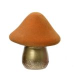 Casa si Gradina - Decoratiuni - Decoratiuni de sezon - Ornament brad Ciupercuta catifea, 12 cm, ceramica, portocaliu - Infinity.ro