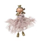 Casa si Gradina - Decoratiuni - Decoratiuni de sezon - Ornament brad Inger, 17 cm, rasina, roz - Infinity.ro