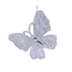 Casa si Gradina - Decoratiuni - Decoratiuni de sezon - Ornament brad Fluture glitter, 10 cm, plastic, roz blush - Infinity.ro