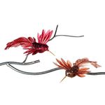 Casa si Gradina - Decoratiuni - Decoratiuni de sezon - Set 2 ornamente brad pasarea Colibri, visiniu, 17 cm - Infinity.ro