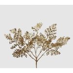 Casa si Gradina - Decoratiuni - Decoratiuni de sezon - Decoratiune brad, Crenguta Feriga Metalizata, 46 cm, textil, auriu - Infinity.ro