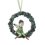 Casa si Gradina - Decoratiuni - Decoratiuni de sezon - Ornament brad tip ghirlanda si Zana , 11 cm, rasina, verde - Infinity.ro