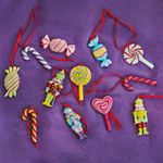 Casa si Gradina - Decoratiuni - Decoratiuni de sezon - Set 6 ornamente brad bomboana, 6 cm, rasina, multicolor - Infinity.ro