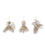 Casa si Gradina - Decoratiuni - Decoratiuni de sezon - Set 3 ornamente brad soricei Baby Bettina Fairy, rasina, 9 cm - Infinity.ro