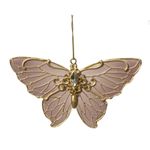 Casa si Gradina - Decoratiuni - Decoratiuni de sezon - Ornament brad model fluture, 14 cm, rasina, roz pudrat - Infinity.ro
