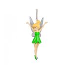 Casa si Gradina - Decoratiuni - Decoratiuni de sezon - Ornament brad 3D Zana Tinkerbell, 12 cm, Disney, rasina, verde - Clopotica - Infinity.ro