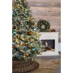 Casa si Gradina - Decoratiuni - Decoratiuni de sezon - Brad artificial Frosted Mulberry cu aspect inghetat si lumini, PE, 183 cm, 550 leduri - Infinity.ro