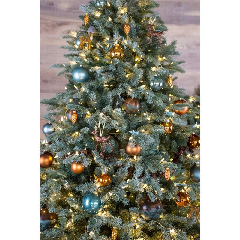 Casa si Gradina - Decoratiuni - Decoratiuni de sezon - Brad artificial Frosted Mulberry cu aspect inghetat si lumini, PE, 183 cm, 550 leduri - Infinity.ro