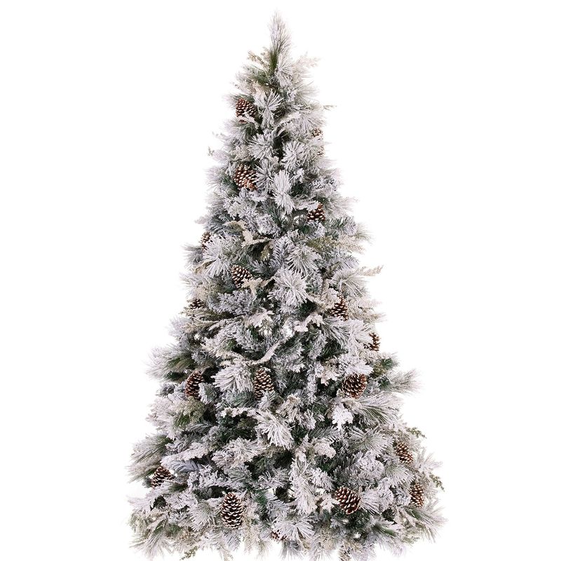 Casa si Gradina/Decoratiuni/Decoratiuni de sezon - Brad artificial Kingston Flocked cu conuri si zapada, 400 cm - Infinity.ro