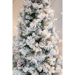 Casa si Gradina - Decoratiuni - Decoratiuni de sezon - Brad artificial cu zapada si conuri Premium Frosted Pine, aspect inghetat, 240 cm - Infinity.ro