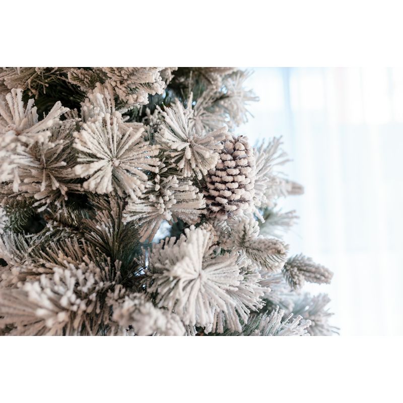 Casa si Gradina - Decoratiuni - Decoratiuni de sezon - Brad artificial cu zapada si conuri Premium Frosted Pine, aspect inghetat, 240 cm - Infinity.ro