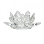 Casa si Gradina - Decoratiuni - Aromaterapie si lumanari - Suporturi lumanari - Suport lumanare cristal Lotus, 14.5 x 5.5 cm - Infinity.ro