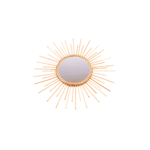 Oglinda tip soare din fibra vegetala ratan