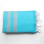 Casa si Gradina - Textile si covoare - Textile baie - Prosoape - Prosop Nisa 100 x 200 cm albastru ciel cu dungi gri - Infinity.ro