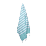 Casa si Gradina - Textile si covoare - Textile baie - Prosoape - Prosop Nisa 100 x 200 cm turcoaz cu dungi albe - Infinity.ro