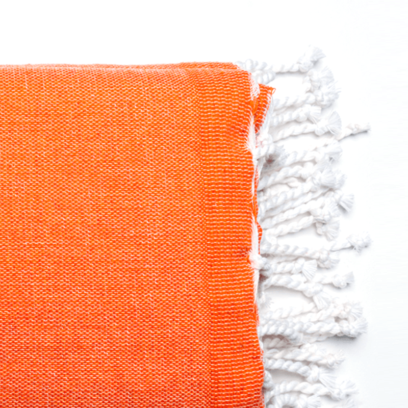 Casa si Gradina - Textile si covoare - Textile baie - Prosoape - Prosop Nisa 100 x 200 cm portocaliu cu dungi albe - Infinity.ro