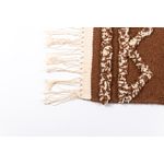 Casa si Gradina - Textile si covoare - Covoare - Covoare casa - Covor tesut manual din lana naturala maro cu alb 110 x 60 cm - Infinity.ro