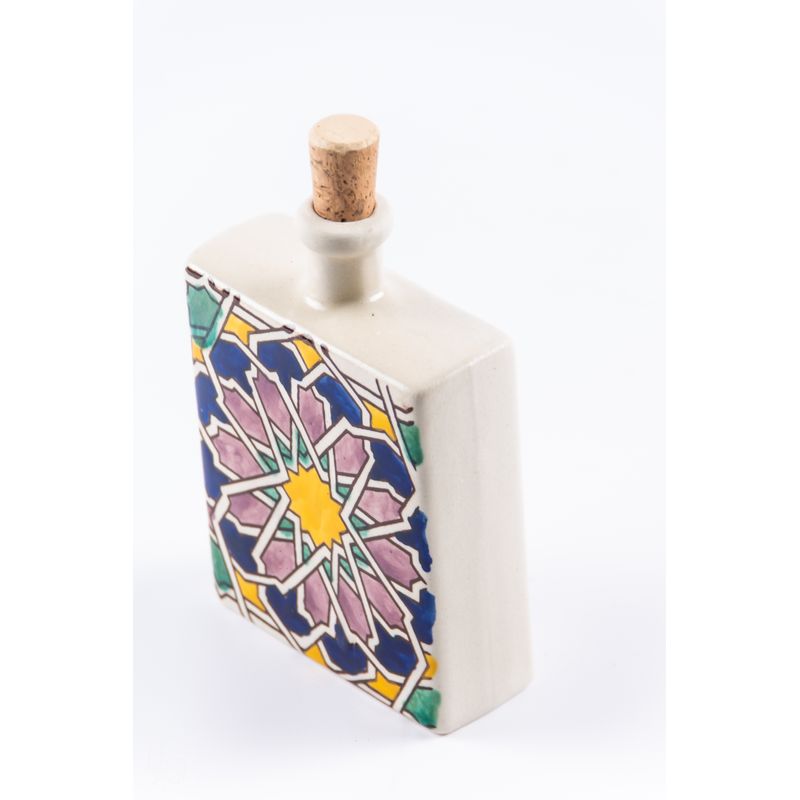 Casa si Gradina - Bucatarie si vesela - Cani si pahare - Sticle - Sticla patrata etoile din cermanica pentru ulei/otet/diverse realizata manual - Infinity.ro