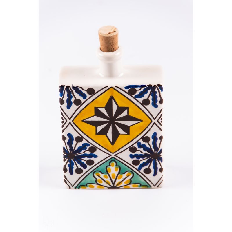 Casa si Gradina - Bucatarie si vesela - Cani si pahare - Sticle - Sticla patrata losange din cermanica pentru ulei/otet/diverse realizata manual - Infinity.ro