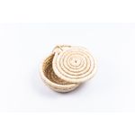 Casa si Gradina - Bucatarie si vesela - Vesela si tacamuri - Vesela pentru servire - Cos natur cu capac, din fibra naturala de palmier D25 cm, natural - Infinity.ro