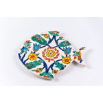 Casa si Gradina - Bucatarie si vesela - Vesela si tacamuri - Vesela pentru servire - Platou servire peste 1 multicolor din ceramica, realizat manual - Infinity.ro