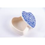 Casa si Gradina - Bucatarie si vesela - Organizare si depozitare bucatarie - Cutii alimentare - Cutie decorativa inimioara albastra din ceramica, realizata manual - Infinity.ro