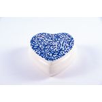 Casa si Gradina - Bucatarie si vesela - Organizare si depozitare bucatarie - Cutii alimentare - Cutie decorativa inimioara albastra din ceramica, realizata manual - Infinity.ro