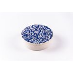 Casa si Gradina - Bucatarie si vesela - Organizare si depozitare bucatarie - Cutii alimentare - Cutie decorativa rotunda bleu din ceramica, realizata manual - Infinity.ro
