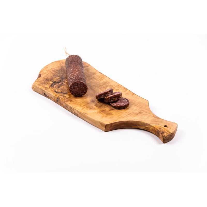 Casa si Gradina - Bucatarie si vesela - Ustensile bucatarie - Tocatoare de bucatarie - Platou servire Napoli cu maner din lemn de maslin 50 cm - Infinity.ro