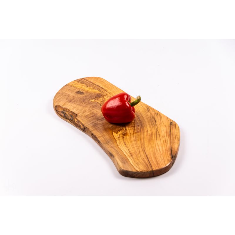 Casa si Gradina - Bucatarie si vesela - Ustensile bucatarie - Tocatoare de bucatarie - Tocator din lemn de maslin, asimetric, 35 cm - Infinity.ro