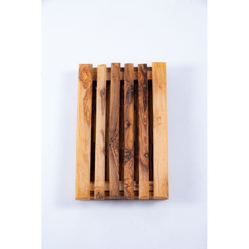 Casa si Gradina - Bucatarie si vesela - Ustensile bucatarie - Tocatoare de bucatarie - Suport din lemn de maslin pentru taiat paine 30 x 20 cm - Infinity.ro