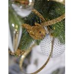 Casa si Gradina - Decoratiuni - Decoratiuni de sezon - Panglica beteala franjuri pentru brad Craciun, 155 cm, auriu - Infinity.ro