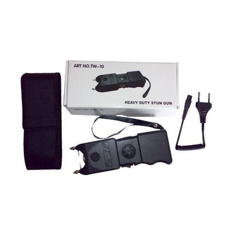 Sport si Outdoor - Sporturi de contact - Produse autoaparare - Electrosoc, negru, 400 KV, spray paralizant NATO 60 ml cadou - Infinity.ro