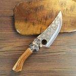 Sport si Outdoor - Camping - Cutite, bricege si accesorii - Cutite si bricege - Cutit japonez de bucatarie IdeallStore®, Tiger Claw, 29 cm, maro, teaca piele ecologica - Infinity.ro