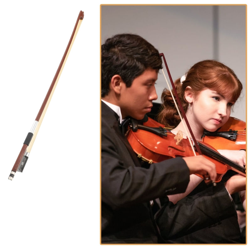 TV, Audio-Video si Foto - Instrumente muzicale - Accesorii instrumente muzicale - Arcus pentru vioara 3/4 IdeallStore®, One Sound, lemn, fibre sintetice, maro, 69 cm - Infinity.ro