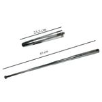 Sport si Outdoor - Camping - Accesorii camping si drumetii - Baston telescopic din otel IdeallStore®, Defence Tactic, argintiu, 65 cm, 4 sectiuni, husa inclusa - Infinity.ro