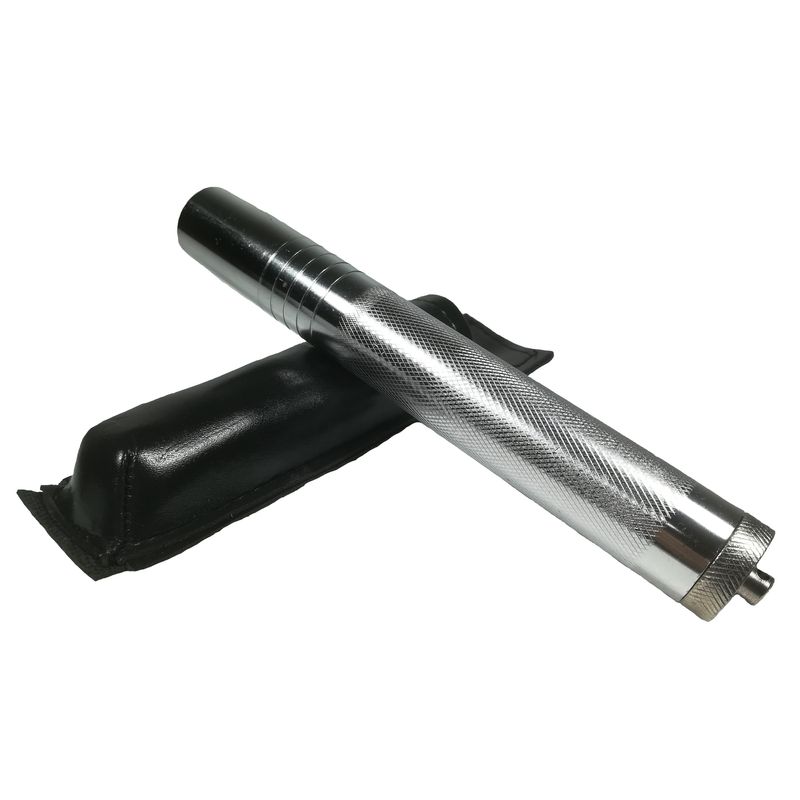 Sport si Outdoor - Camping - Accesorii camping si drumetii - Baston telescopic din otel IdeallStore®, Defence Tactic, argintiu, 65 cm, 4 sectiuni, husa inclusa - Infinity.ro