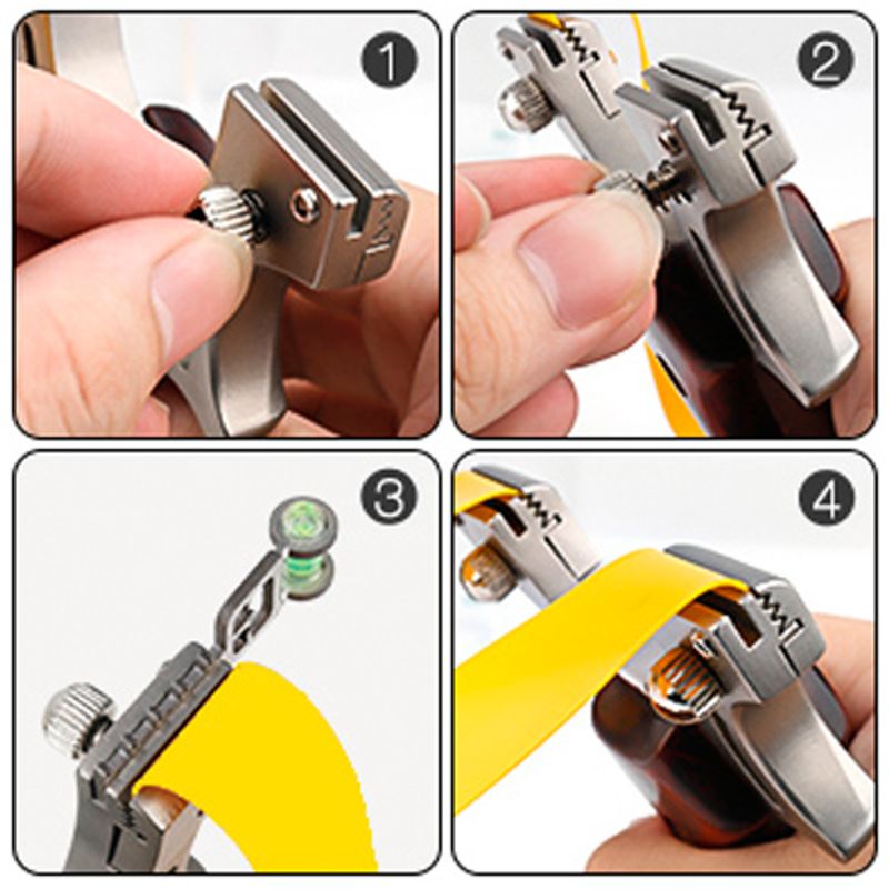 Sport si Outdoor - Sporturi de contact - Produse autoaparare - Set prastie cu laser IdeallStore®, Sling Queen, metalic, 11.5 cm, cu boloboc, maner lemn, maro si 220 bile - Infinity.ro